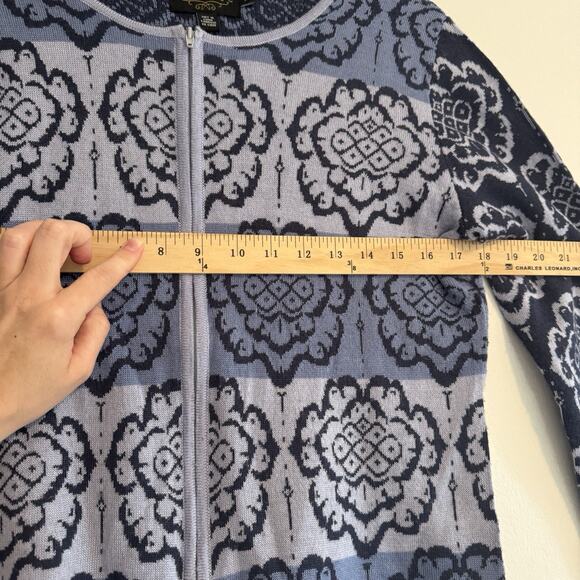 Icelandic Design Sweater Womens MED Wool Blend Zip up Cardigan Knit - Picture 5 of 10